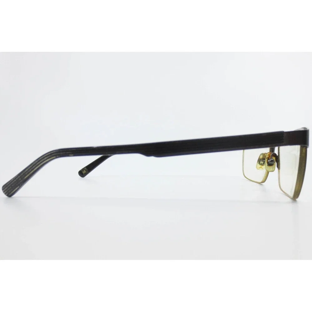 Marchon NYC Uptown Graham 033 Eyeglasses Dark Brown Semi Rimless 55-17-145